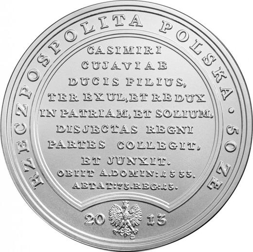 Anverso 50 eslotis 2013 MW "Vladislao I de Polonia" - valor de la moneda de plata - Polonia, República moderna