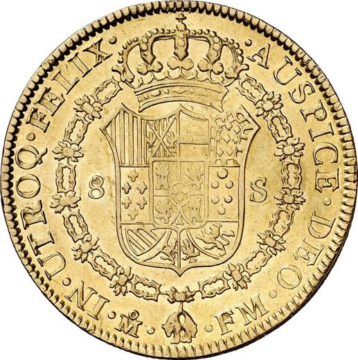 Rewers monety - 8 escudo 1790 Mo FM "CAROL IIII" - cena złotej monety - Meksyk, Karol IV