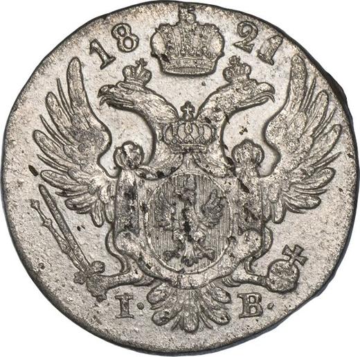Awers monety - 10 groszy 1821 IB - cena srebrnej monety - Polska, Królestwo Kongresowe
