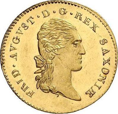 Аверс монеты - Дукат 1819 года I.G.S. - цена золотой монеты - Саксония-Альбертина, Фридрих Август I