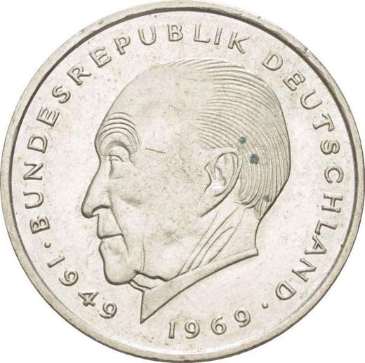 Аверс монеты - 2 марки 1971 года J "Аденауэр" - цена  монеты - Германия, ФРГ