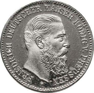 Аверс монеты - 20 марок 1888 года A "Пруссия" Односторонний оттиск - цена  монеты - Германия, Германская Империя