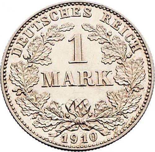 Аверс монеты - 1 марка 1910 года G "Тип 1891-1916" - цена серебряной монеты - Германия, Германская Империя