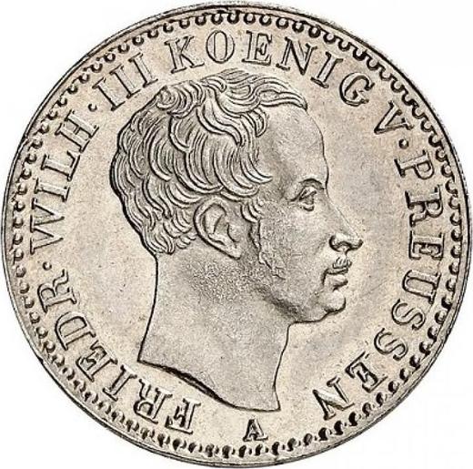 Аверс монеты - 1/6 талера 1822 года A - цена серебряной монеты - Пруссия, Фридрих Вильгельм III