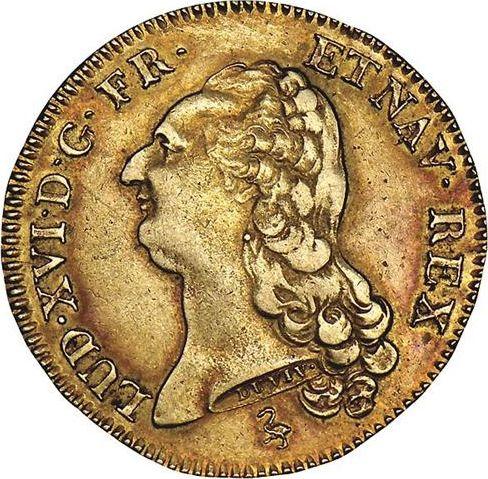 Аверс монеты - Двойной луидор 1788 года A Париж - цена золотой монеты - Франция, Людовик XVI