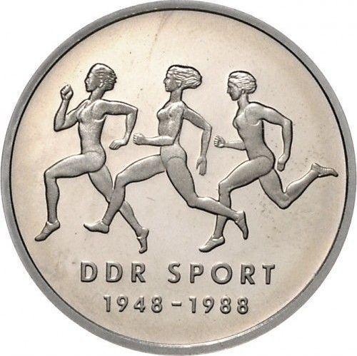 Anverso 10 marcos 1988 A "Deporte en la RDA" - valor de la moneda  - Alemania, República Democrática Alemana (RDA)