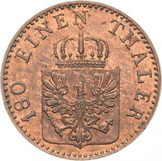 Аверс монеты - 2 пфеннига 1862 года A - цена  монеты - Пруссия, Вильгельм I