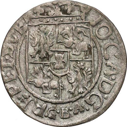 Rewers monety - Półtorak 1661 GBA "Napis "61"" - cena srebrnej monety - Polska, Jan II Kazimierz