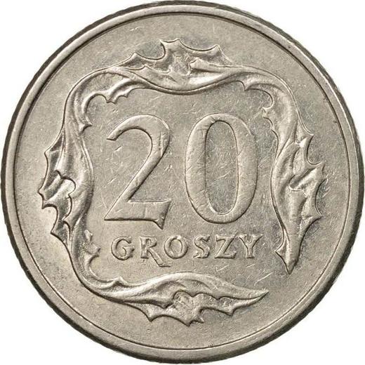 Rewers monety - 20 groszy 2005 MW - cena  monety - Polska, III RP po denominacji