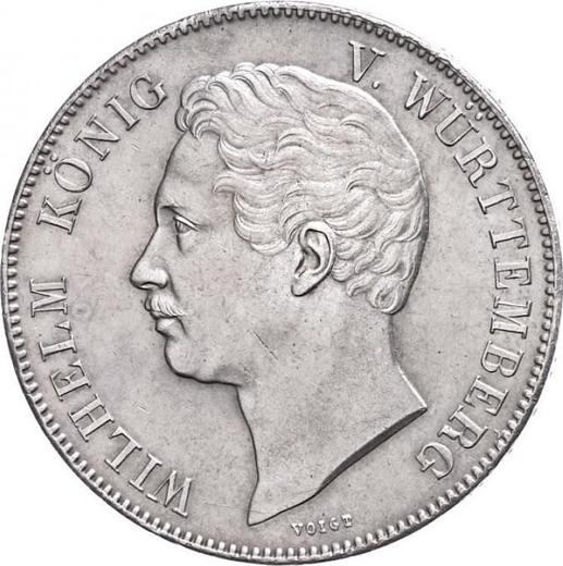 Anverso 2 táleros 1840 - valor de la moneda de plata - Wurtemberg, Guillermo I