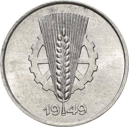 Реверс монеты - 1 пфенниг 1949 года E - цена  монеты - Германия, ГДР