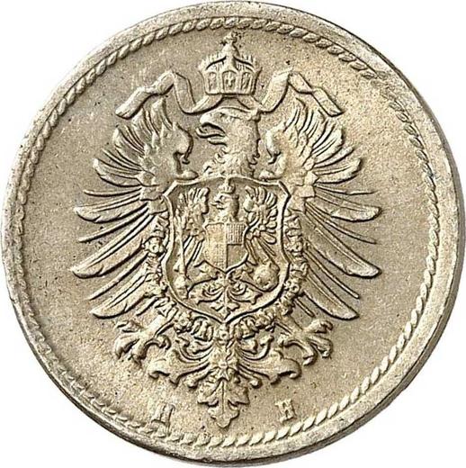Reverso 5 Pfennige 1876 H "Tipo 1874-1889" - valor de la moneda  - Alemania, Imperio alemán