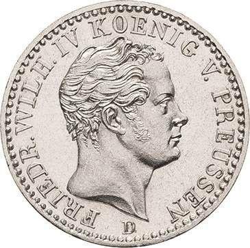 Awers monety - 1/6 talara 1841 D - cena srebrnej monety - Prusy, Fryderyk Wilhelm IV