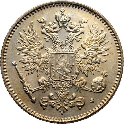 Obverse 50 Pennia 1916 S - Silver Coin Value - Finland, Grand Duchy