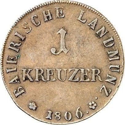 Reverso 1 Kreuzer 1806 - valor de la moneda  - Baviera, Maximilian I