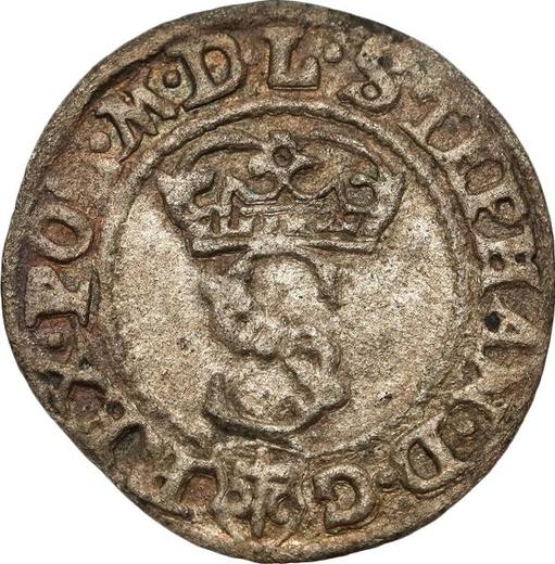 Anverso Szeląg 1582 "Tipo 1580-1586" Monograma pequeño - valor de la moneda de plata - Polonia, Esteban I Báthory