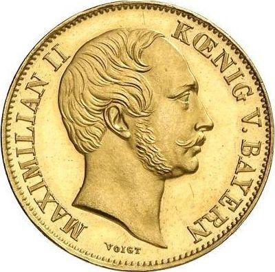 Awers monety - 1 krone 1858 - cena złotej monety - Bawaria, Maksymilian II