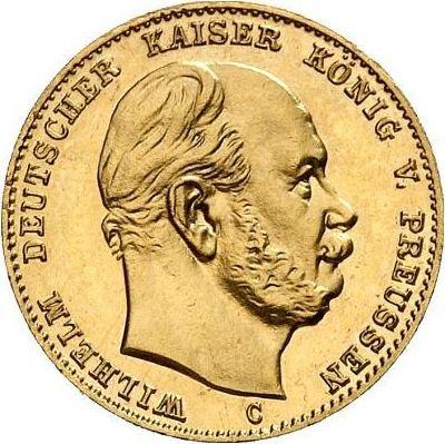 Awers monety - 10 marek 1876 C "Prusy" - cena złotej monety - Niemcy, Cesarstwo Niemieckie