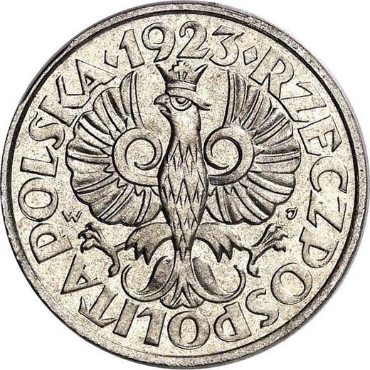 Reverse 20 Groszy 1923 Zinc -  Coin Value - Poland, German Occupation