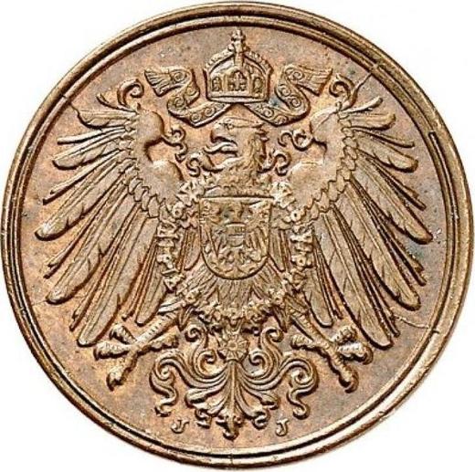 Реверс монеты - 1 пфенниг 1899 года J "Тип 1890-1916" - цена  монеты - Германия, Германская Империя