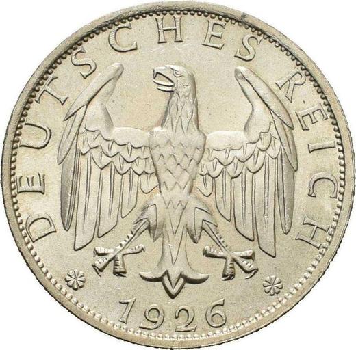 Anverso 2 Reichsmarks 1926 A - valor de la moneda de plata - Alemania, República de Weimar