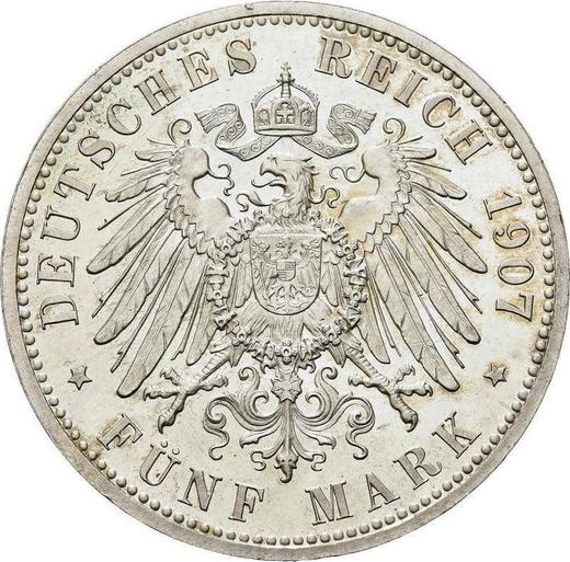 Reverse 5 Mark 1907 A "Saxe-Coburg-Gotha" - Silver Coin Value - Germany, German Empire