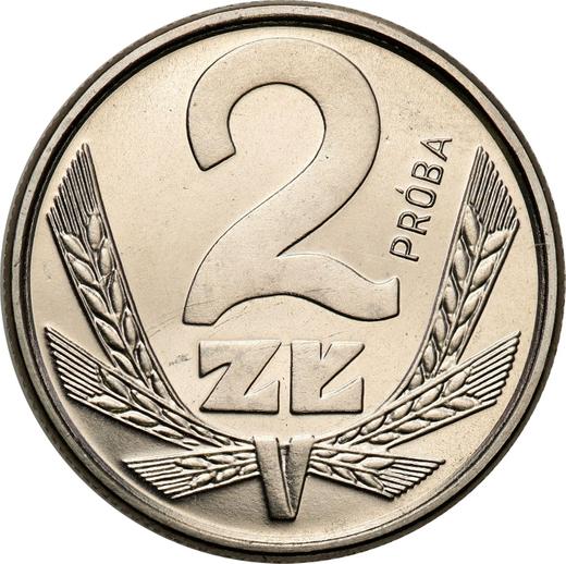 Reverso Pruebas 2 eslotis 1979 MW Níquel - valor de la moneda  - Polonia, República Popular