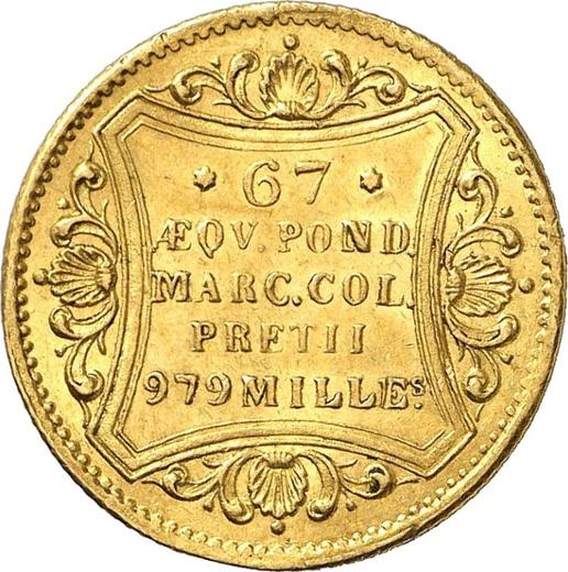 Реверс монеты - Дукат 1856 года - цена  монеты - Гамбург, Вольный город