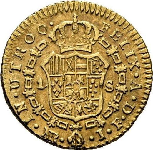 Revers 1 Escudo 1820 NR JF - Goldmünze Wert - Kolumbien, Ferdinand VII