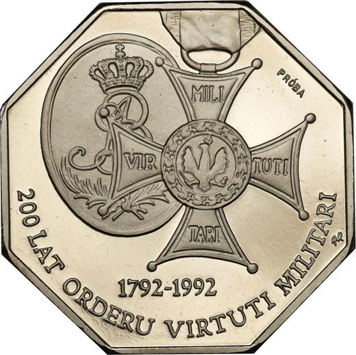 Reverso Pruebas 50000 eslotis 1992 MW ANR "200 años de la Orden Virtuti Militari" Níquel - valor de la moneda  - Polonia, República moderna