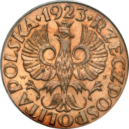 Аверс монеты - Пробный 1 грош 1923 года WJ Бронза - цена  монеты - Польша, II Республика