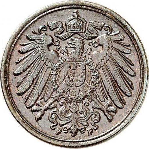 Reverso 1 Pfennig 1901 F "Tipo 1890-1916" - valor de la moneda  - Alemania, Imperio alemán