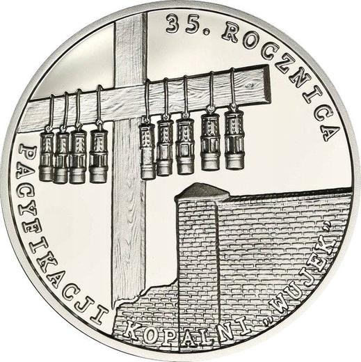 Реверс монеты - 10 злотых 2016 года MW "35 лет усмирению шахты Вуек" - цена серебряной монеты - Польша, III Республика после деноминации