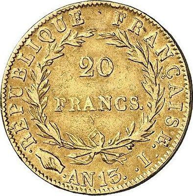 Reverso 20 francos AN 13 (1804-1805) I Limoges - valor de la moneda de oro - Francia, Napoleón I Bonaparte