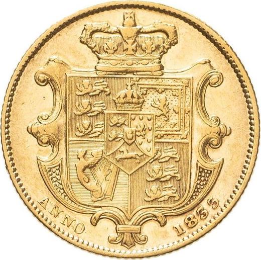 Reverso Soberano 1833 WW - valor de la moneda de oro - Gran Bretaña, Guillermo IV