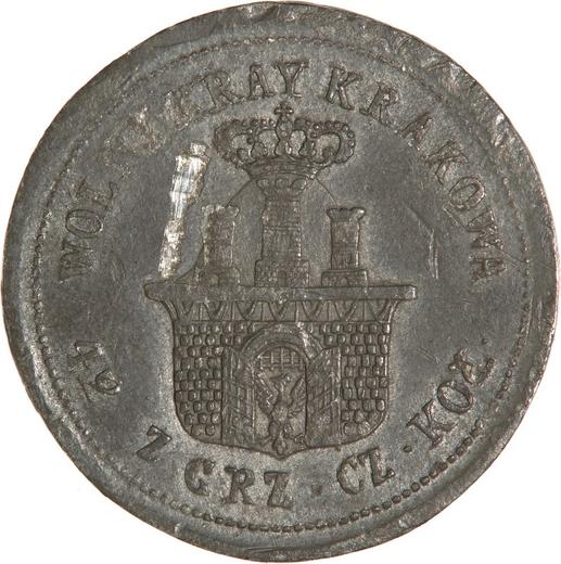Awers monety - Fantazyjne 2 złote 1835 W "Kraków" Ołów - cena  monety - Polska, Wolne Miasto Kraków
