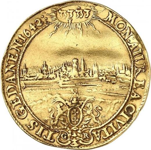 Реверс монеты - Донатив 3 дуката 1642 года GR "Гданьск" - цена золотой монеты - Польша, Владислав IV