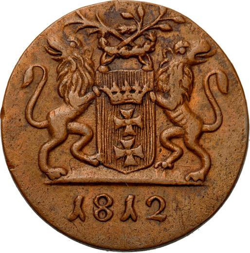 Аверс монеты - 1 грош 1812 года M "Данциг" Медь - цена  монеты - Польша, Вольный город Данциг