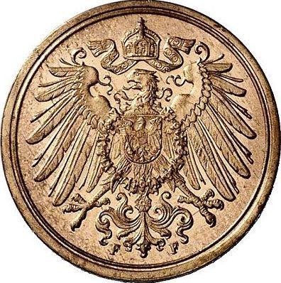 Reverso 1 Pfennig 1891 F "Tipo 1890-1916" - valor de la moneda  - Alemania, Imperio alemán