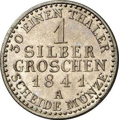 Reverso 1 Silber Groschen 1841 A - valor de la moneda de plata - Prusia, Federico Guillermo IV