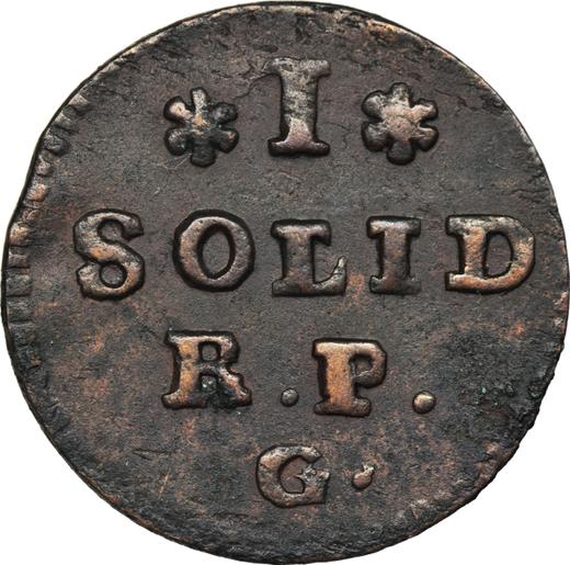 Reverso Szeląg 1768 G "de corona" - valor de la moneda  - Polonia, Estanislao II Poniatowski
