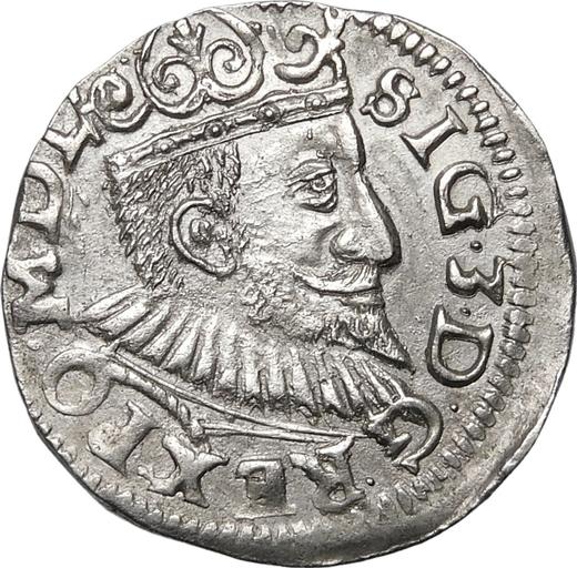 Аверс монеты - Трояк (3 гроша) 1594 года IF SC "Быдгощский монетный двор" - цена серебряной монеты - Польша, Сигизмунд III Ваза