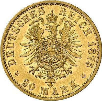 Реверс монеты - 20 марок 1875 года B "Пруссия" - цена золотой монеты - Германия, Германская Империя