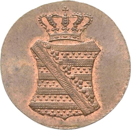 Аверс монеты - 1 пфенниг 1831 года S - цена  монеты - Саксония-Альбертина, Антон