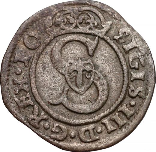 Аверс монеты - Шеляг 1592 года "Литва" - цена серебряной монеты - Польша, Сигизмунд III Ваза
