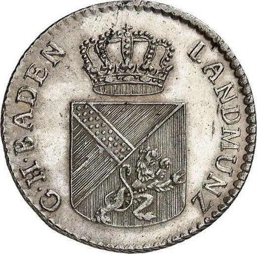 Аверс монеты - 6 крейцеров 1812 года - цена серебряной монеты - Баден, Карл Людвиг Фридрих