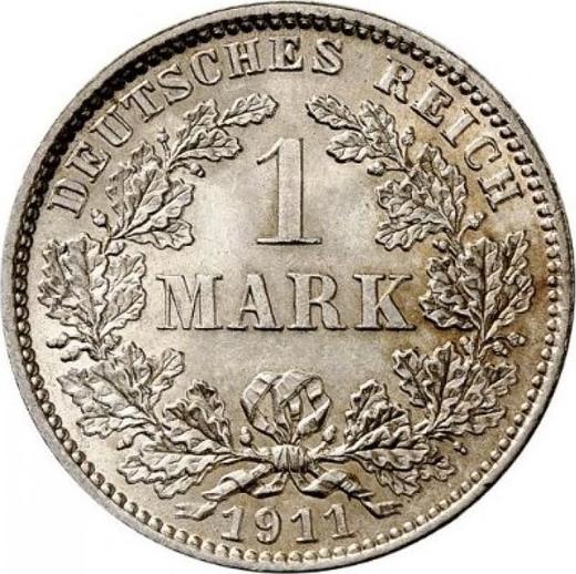 Anverso 1 marco 1911 J "Tipo 1891-1916" - valor de la moneda de plata - Alemania, Imperio alemán