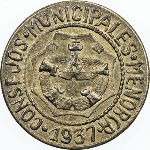 Anverso 2 1/2 pesetas 1937 "Menorca" - valor de la moneda  - España, II República