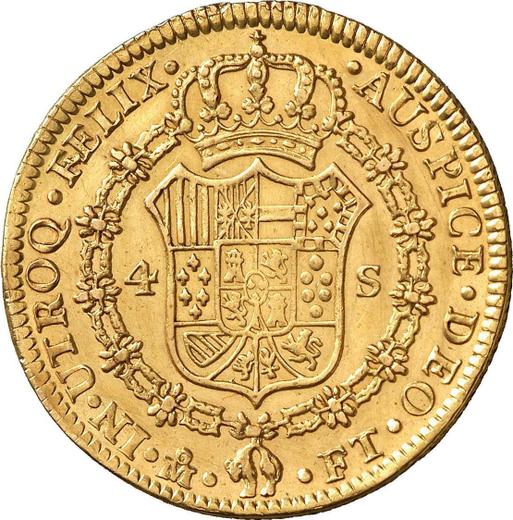 Реверс монеты - 4 эскудо 1802 года Mo FT - цена золотой монеты - Мексика, Карл IV