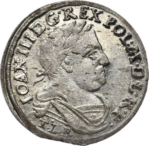 Anverso Szostak (6 groszy) 1681 TLB "Tipo 1677-1687" - valor de la moneda de plata - Polonia, Juan III Sobieski